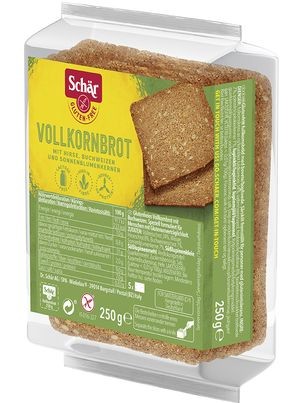 Цельнозерновой хлеб с гречихой Vollkornbrot Dr. Schar, 250г. — Диета-Маркет