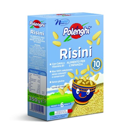 Макаронные изделия безглютеновые для детей ризони Risini Polenghi 350г. 1 — Диета-Маркет