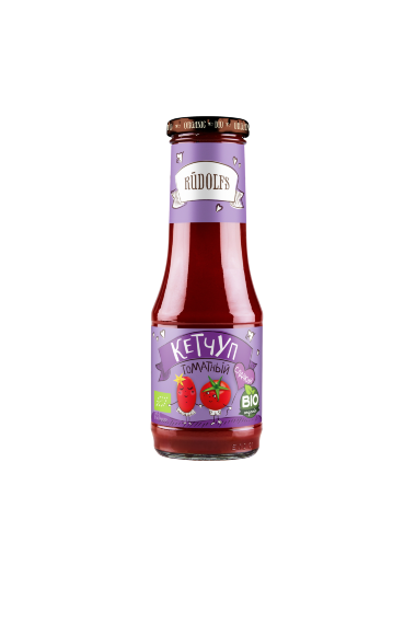 Кетчуп &quot;Organic&quot; томатный детский сладкий Rudolfs 320 г  — Диета-Маркет