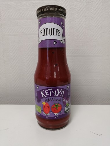 Кетчуп томатный детский сладкий Rudolfs 320 г  — Диета-Маркет