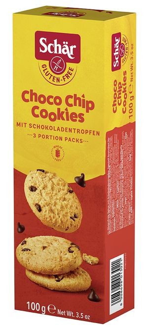  Печенье с кусочками шоколада Choco Chip Cookie Dr Schar, 100г. — Диета-Маркет