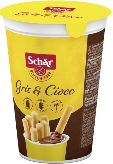 Хрустящие  палочки с шоколадным кремом GRIS&amp;CIOCC 52г  Dr Schar, 150г.   — Диета-Маркет