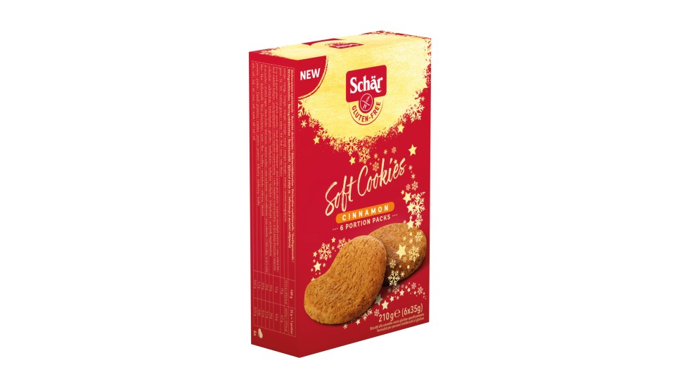  Печенье Soft Cookies Cinnamon, 210г Dr Schar  фото 1 — Диета-Маркет