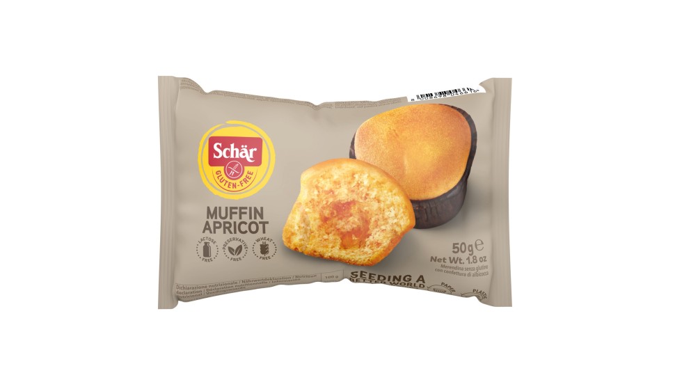 Кексы с абрикосовым джемом "Muffin Apricot" т.м. Schar 50г фото 1 — Диета-Маркет