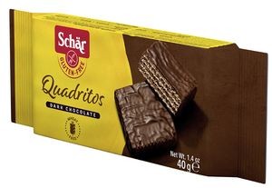 Вафельный батончик в шоколаде Quadritos Dr Schar, 40г.  — Диета-Маркет