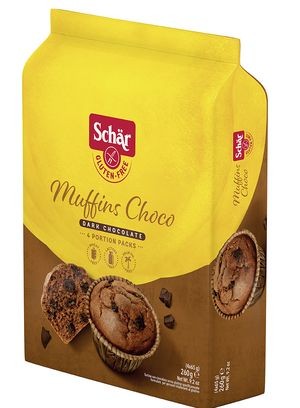 Маффины шоколадные с кусочками шоколада Muffin Choco Dr Schar, 65г. фото 1 — Диета-Маркет