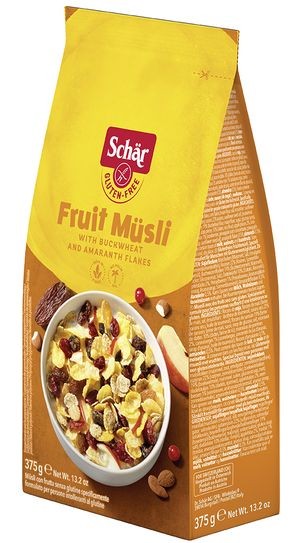 Завтраки сухие мюсли фруктовые Fruit Musli   Dr Schar, 375г. — Диета-Маркет