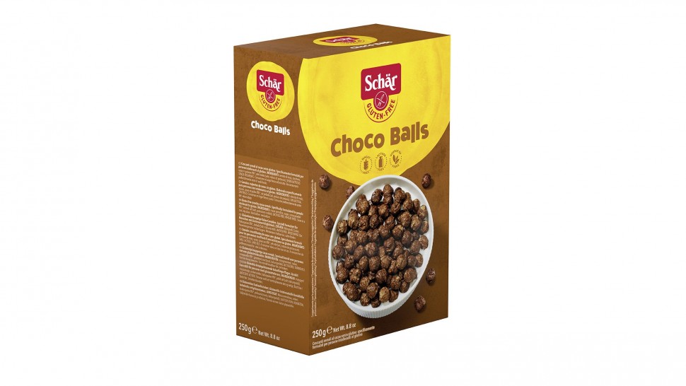 Завтраки сухие какао-шарики Choko Balls Dr Schar, 250г. фото 1 — Диета-Маркет